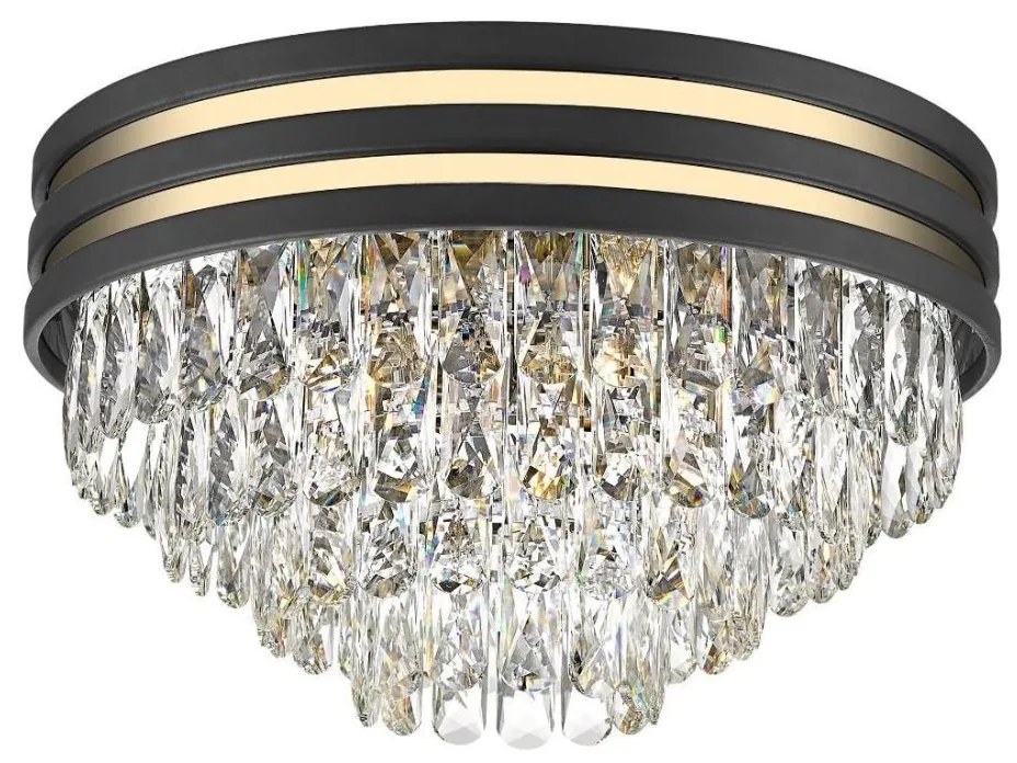 Zuma Line C0525-05A-P7D7 NAICA 5xE14/40W kristály mennyezeti lámpa fekete