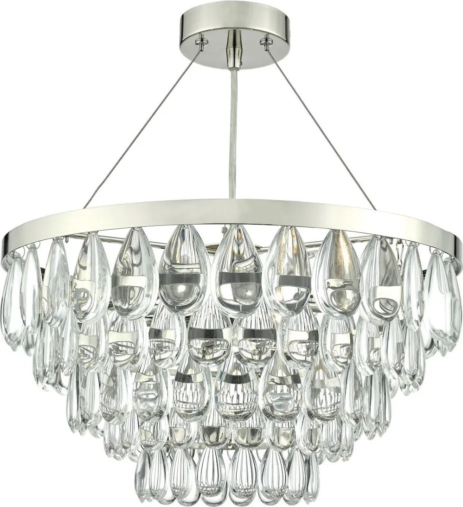 DAR LIGHTING SCE0350 SCEPTRE Kristály Függesztett Lámpa Csiszolt Króm, Átlátszó E14 IP20
