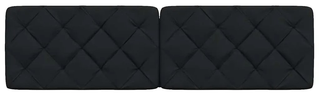 fekete szövet fejtámla párna 180 cm