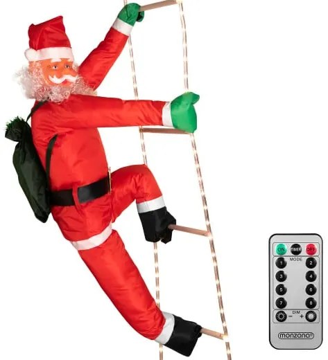 monzana® Mikulás létrán - 120 LED diódával