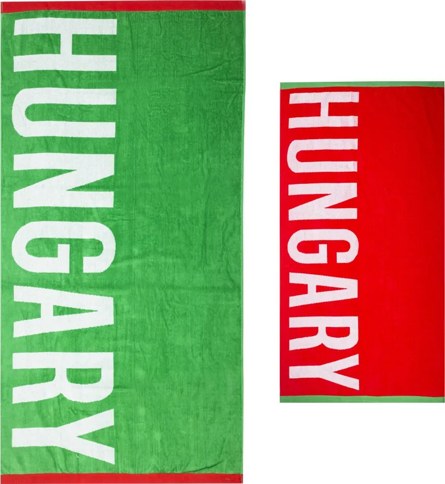 Hungary piros strandtörölköző