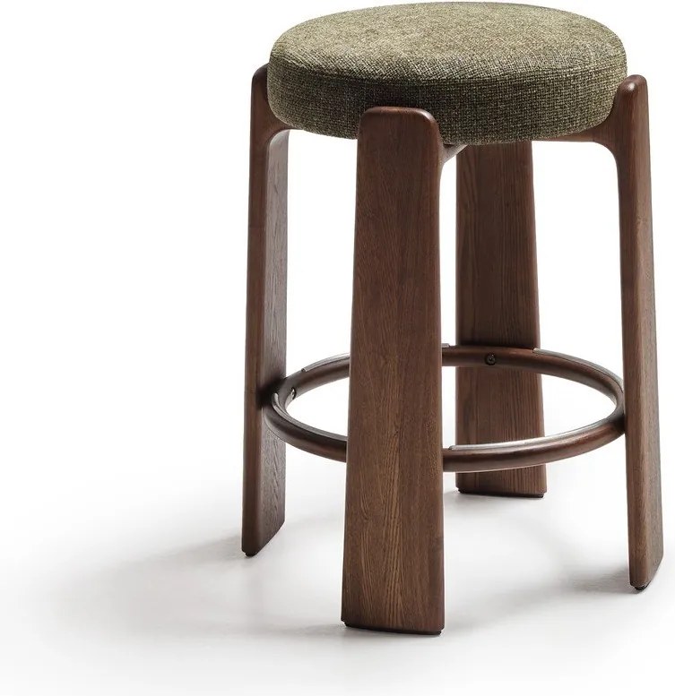 Zöld-sötét natúr színű kőrisfa bárszék (ülésmagasság 65 cm) Granite – Kave Home