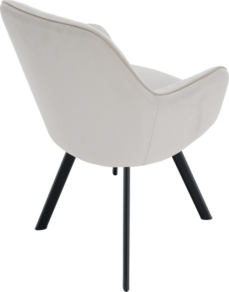 Design fotel, bézses szürke Velvet szövet, AURIL