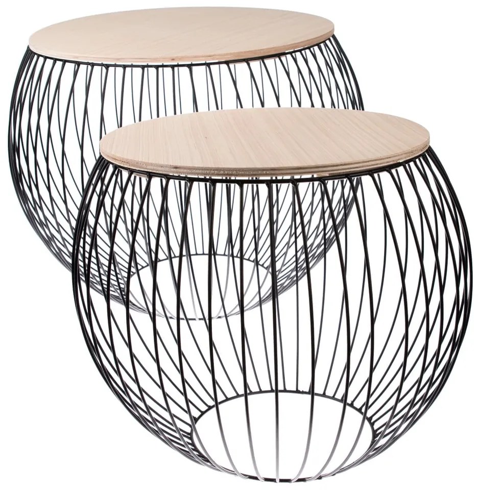 Kerek tárolóasztal készlet 2 db-os ø 41 cm - Dakls