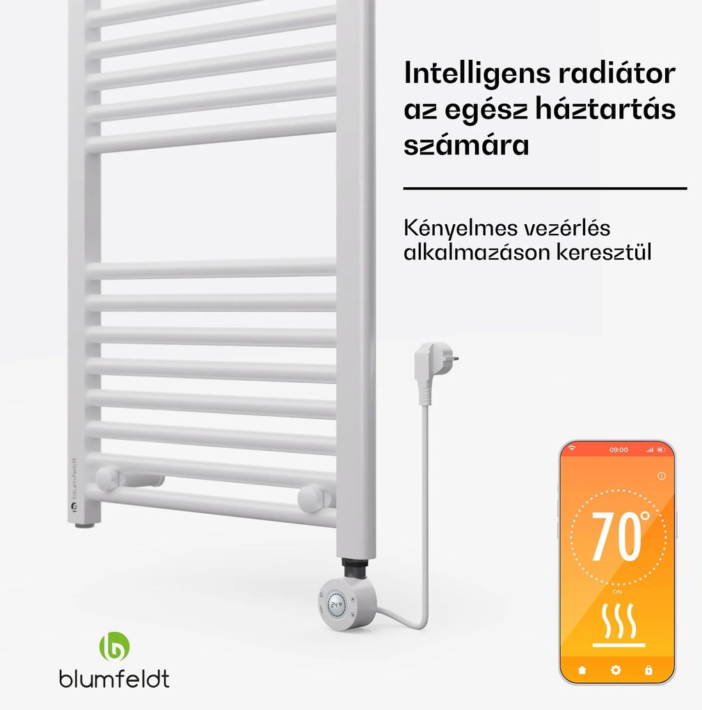 Blumfeldt Harrison Smart elektromos radiátor 50 x 100 cm 400 W App 3 törölközőmelegítő