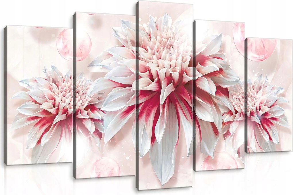 Vászonkép 100x60 Virágok finom rózsaszín fehér bokeh fal természet nyugalom