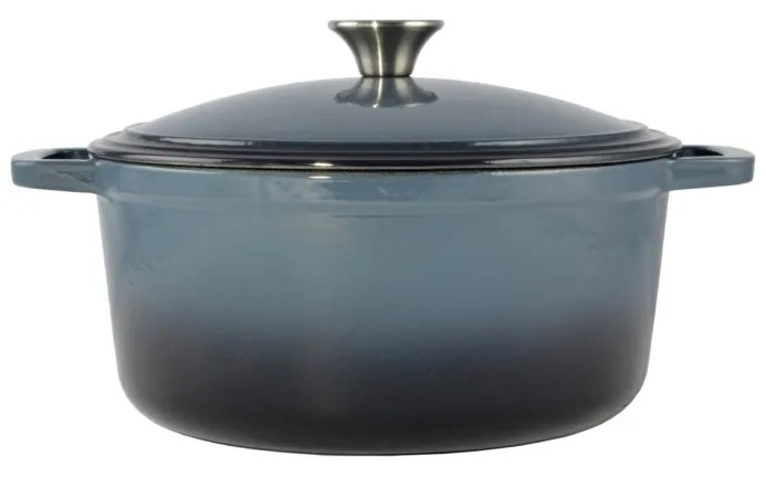 Perfect Home Zománcozott öntöttvas lábas 26 cm, 5,2 literes Acélkék 14611