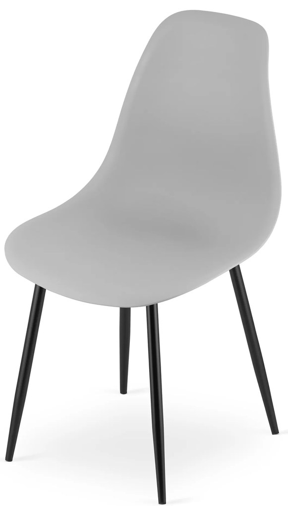 AKCIÓ Világosszürke OSAKA szék fekete lábakkal II. osztály