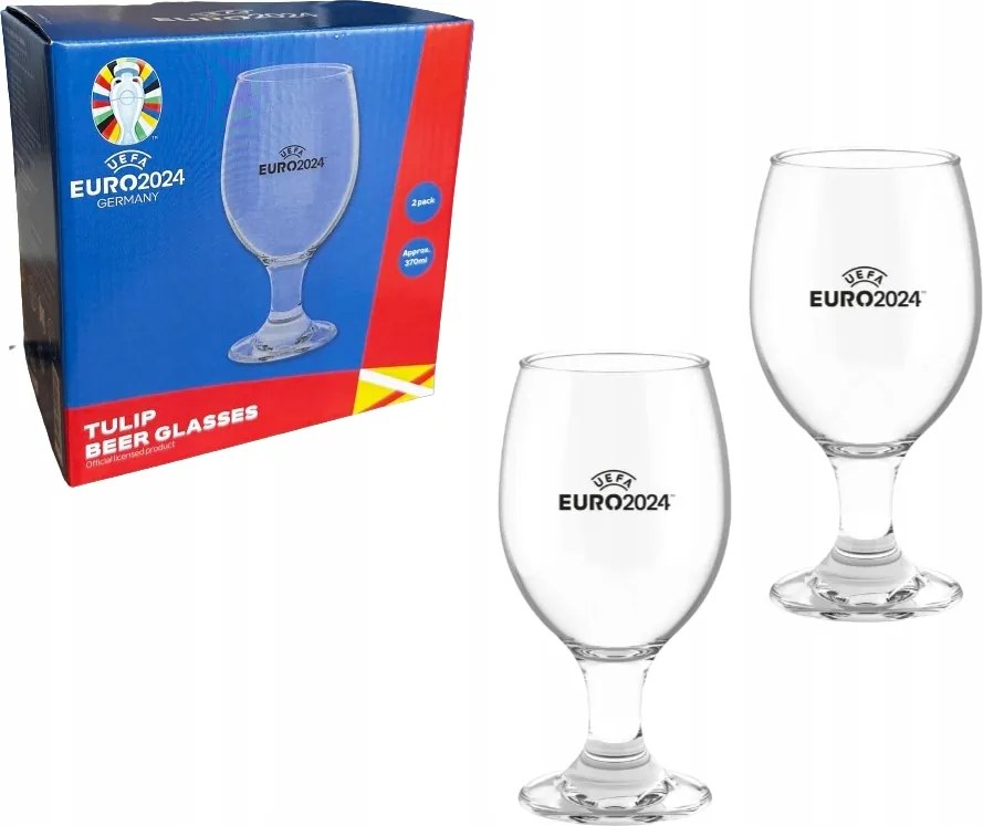 Uefa Euro 2024 söröspohár, 2 db, egyenként 370 ml