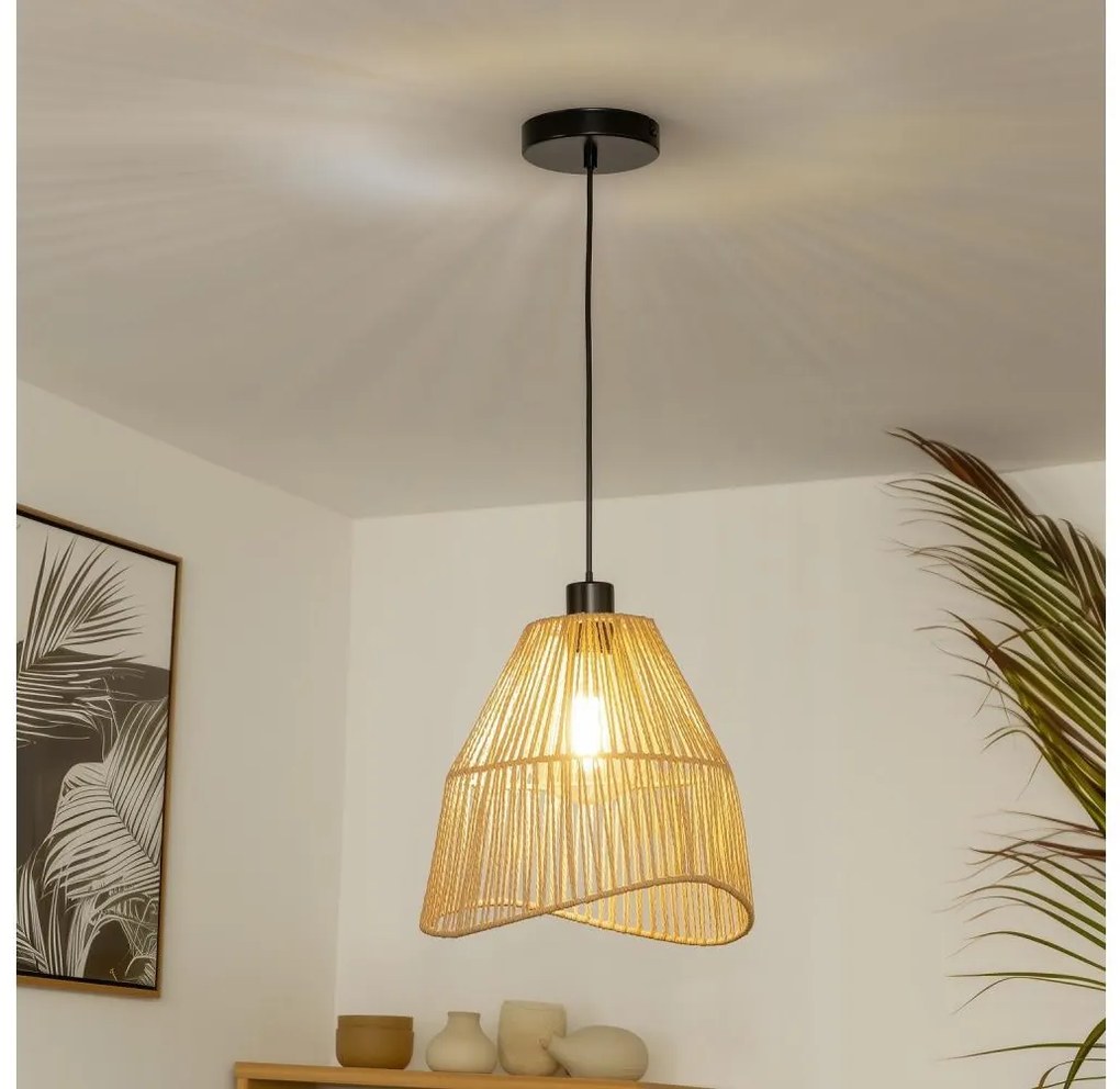 Brilagi - LED függeszték kábellel CERIA BOHO 1xE27/40W/230V átm. 30 cm barna
