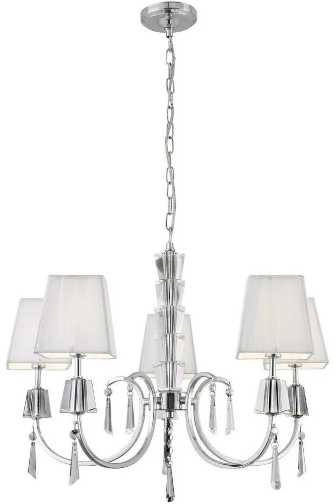 Searchlight 6885-5CC - Csillár láncon PORTICO 5xG9/33W/230V króm