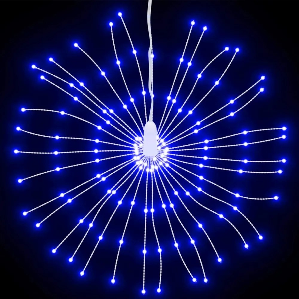 2 db karácsonyi kék csillagfény 140 db LED 17 cm