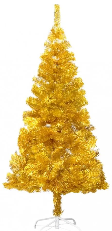 aranyszínű PET műkarácsonyfa állvánnyal 120 cm