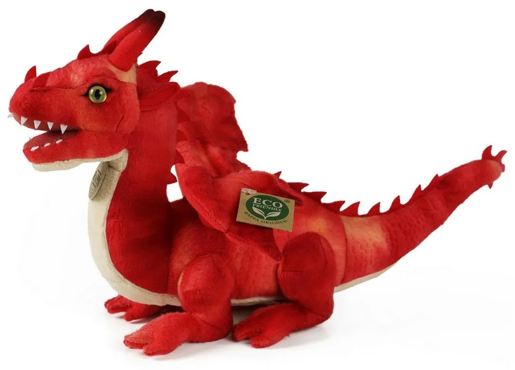 Rappa Plüss sárkány, 40 cm piros ÖKO-BARÁTSÁGOS