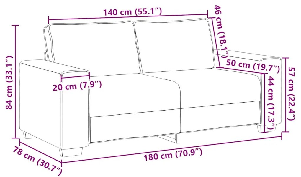 kétszemélyes sötétszürke bársony kanapé 140 cm