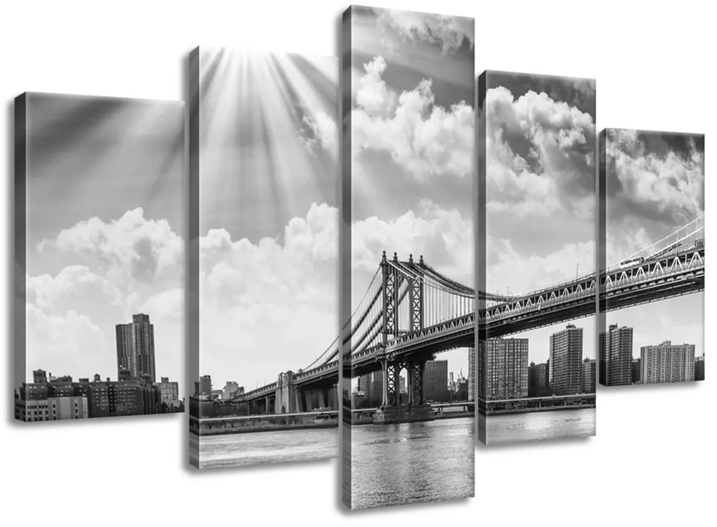 Gario Vászonkép Brooklyn New York - 5 részes Méret: 125 x 70 cm