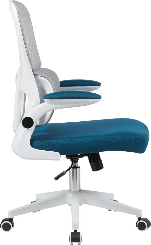 Irodai szék, barna/petrolkék/fehér, RAMIRO