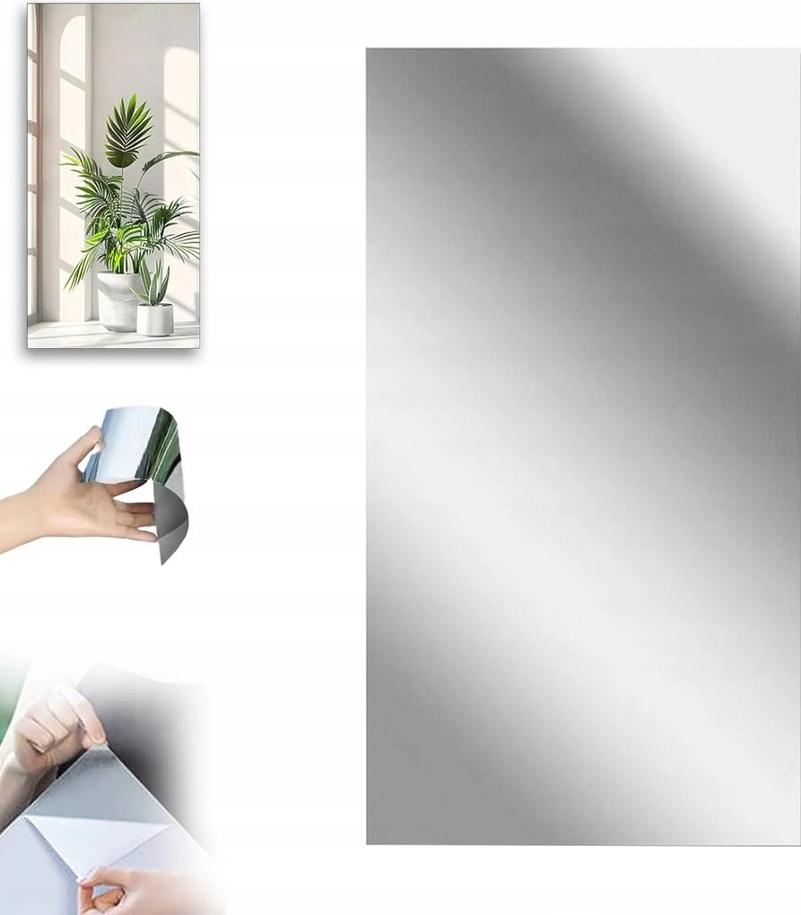 Tükörfólia Öntapadós Tükör Bútor Falra 200X60CM