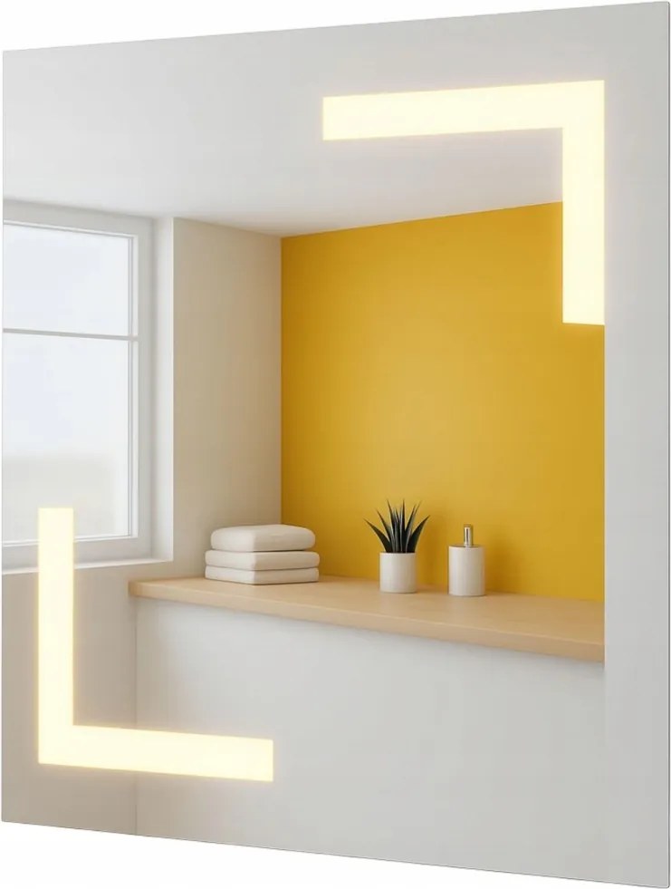 Tükör 60X60 Megvilágított Led Kapcsoló Nélkül Aries