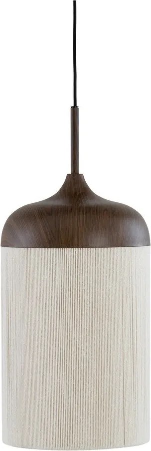 Sötétbarna függőlámpa textil búrával ø 27,5 cm Dania – Light & Living