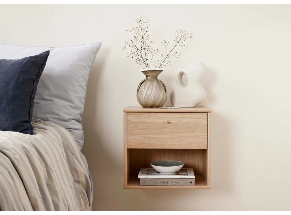 Függő éjjeliszekrény tölgyfa dekorral Mistral - Hammel Furniture