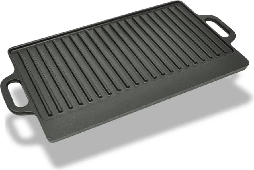 vidaXL megfordítható öntöttvas grilltálca 38 x 23 cm