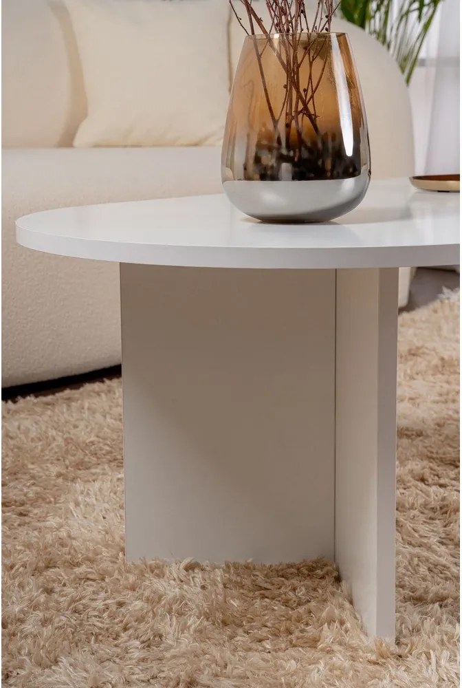 Fehér matt dohányzóasztal 60x119 cm Sable – Kalune Design