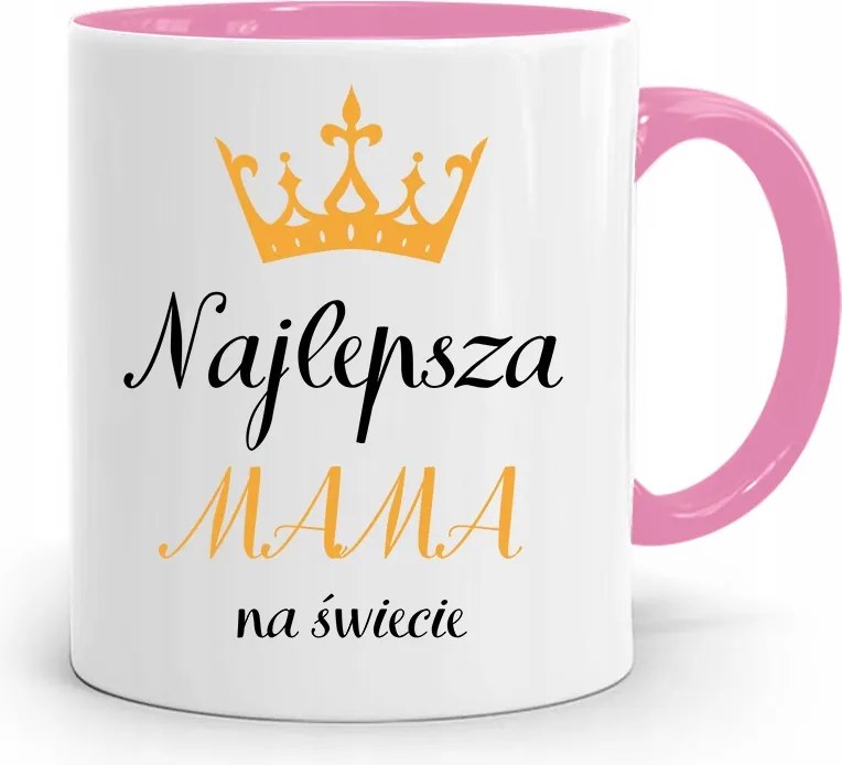 Rózsaszín Bögre Ajándék Anyukáknak A Világ Legjobbja fényképes nyomattal