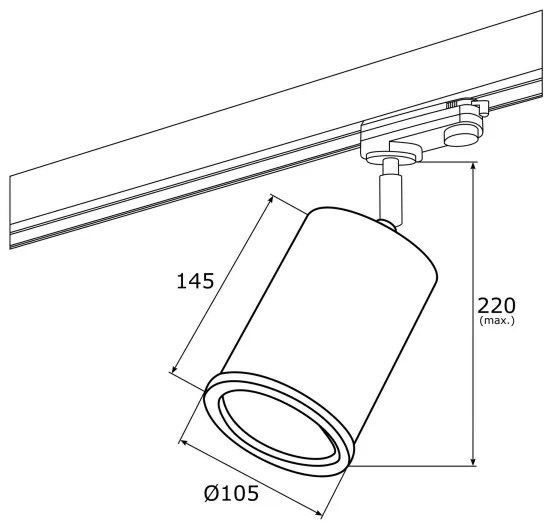 Argon 4303 - Spotlámpa sínrendszerhez DELF 1xE27/15W/230V arany