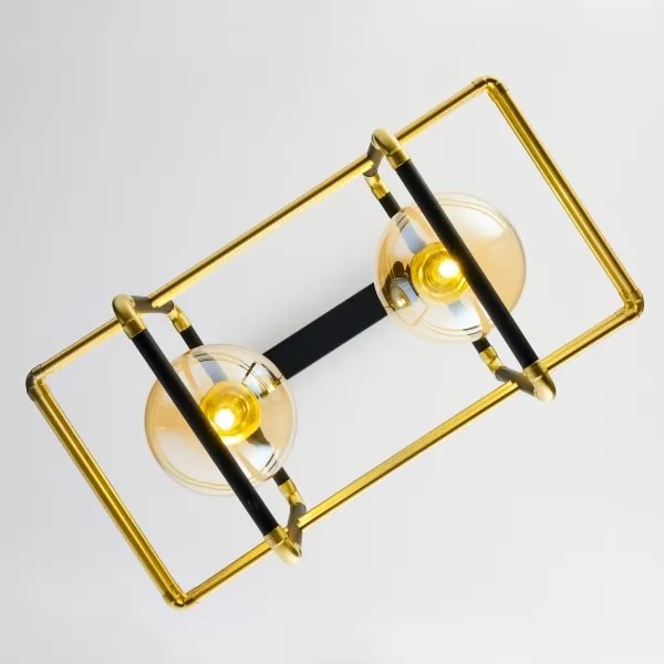 Jupiter 2026 - Csillár zsinóron FIORI 2xG9/10W/230V fekete/arany/bézs