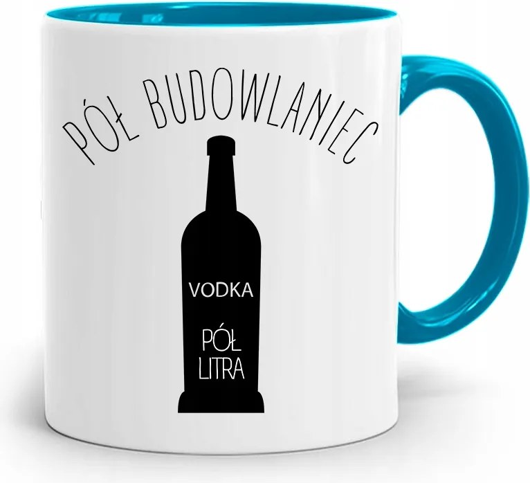 Kék Bögre Építőknek Félépítő Nyomtatott Fényképpel