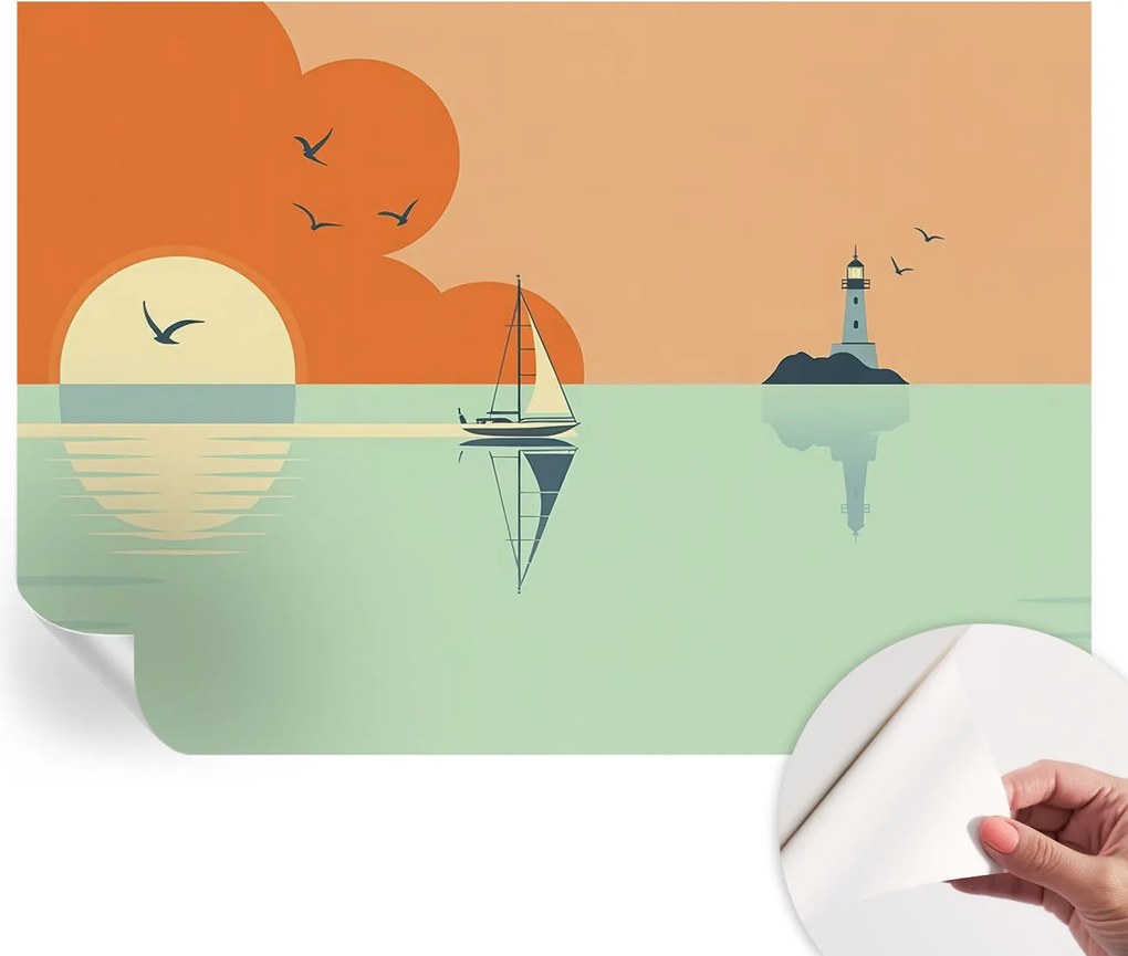 Öntapadós tapéta Divatos 3D fali ragasztóval Tengeri gyönyör 312x219 cm