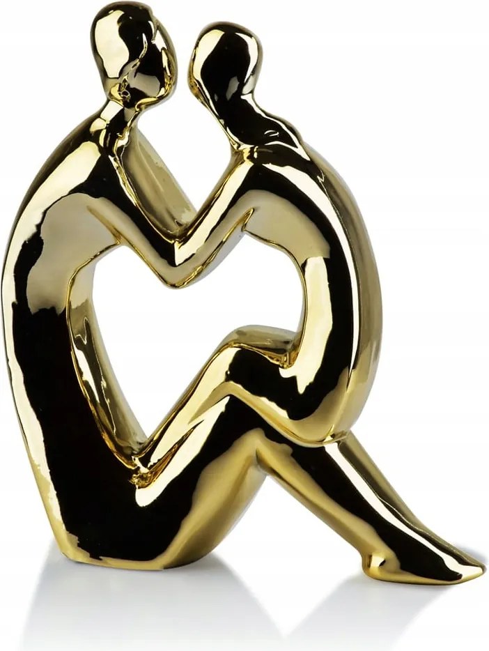 Kerámia figura Arany pár ajándékba