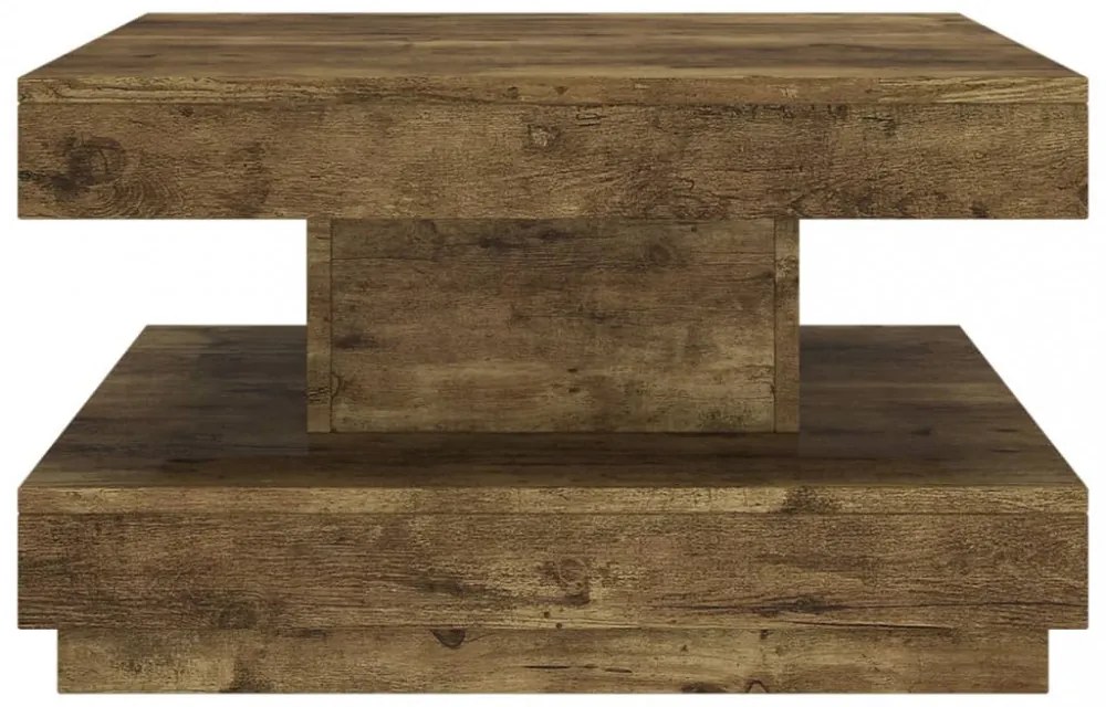 sötétbarna MDF dohányzóasztal 60 x 60 x 35 cm