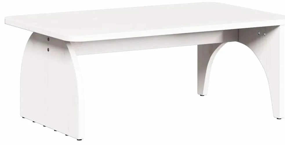 Dohányzóasztal Fehér 80 x 50 x 31 cm Tömör fenyőfa