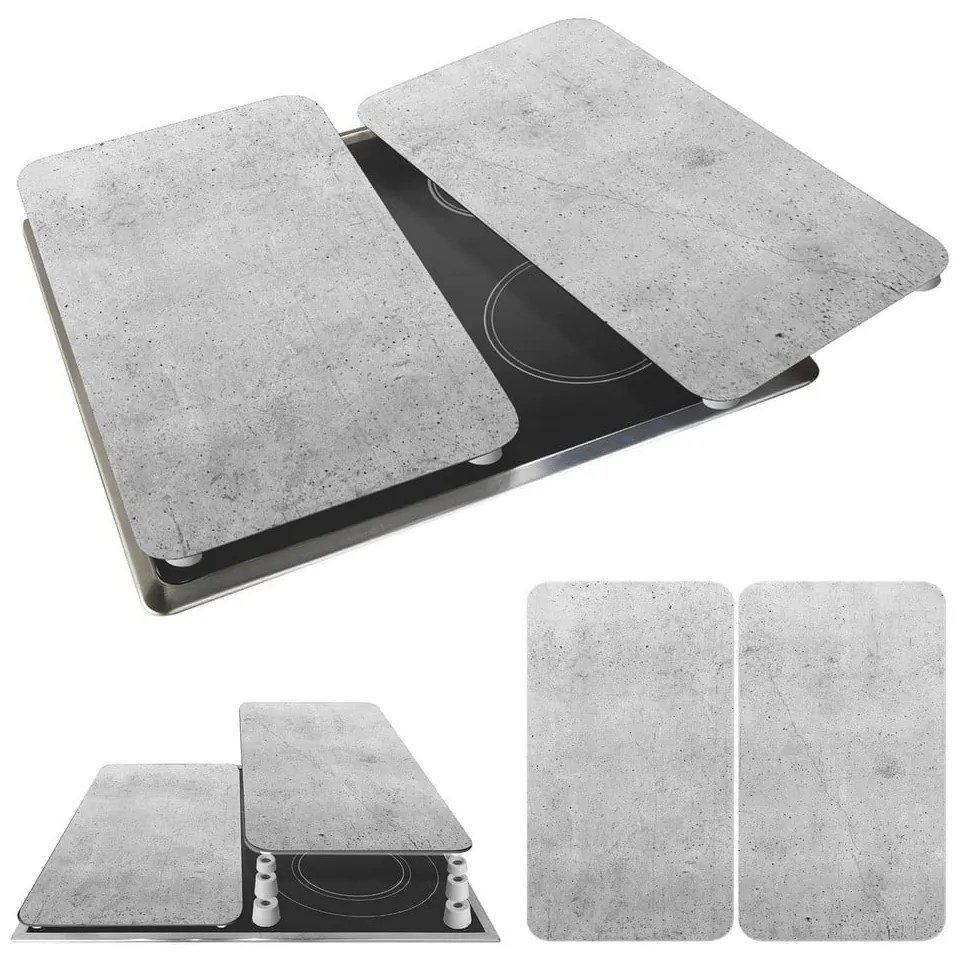 Edzett üveg tűzhely fedőlap szett 2 db-os Universal – Wenko