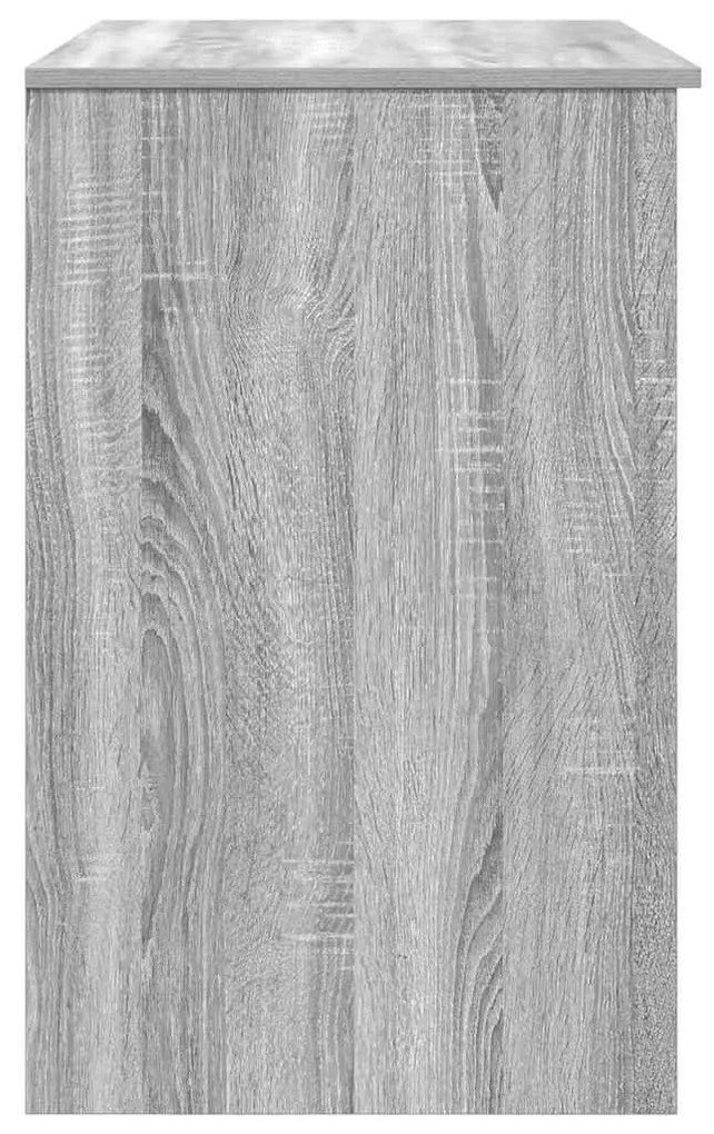szürke sonoma színű szerelt fa íróasztal 86x49x76 cm