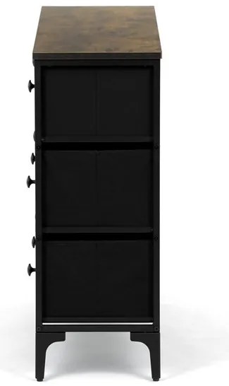 Többszínű MDF Komód 103×30×78 cm. AUK-W2104 BK