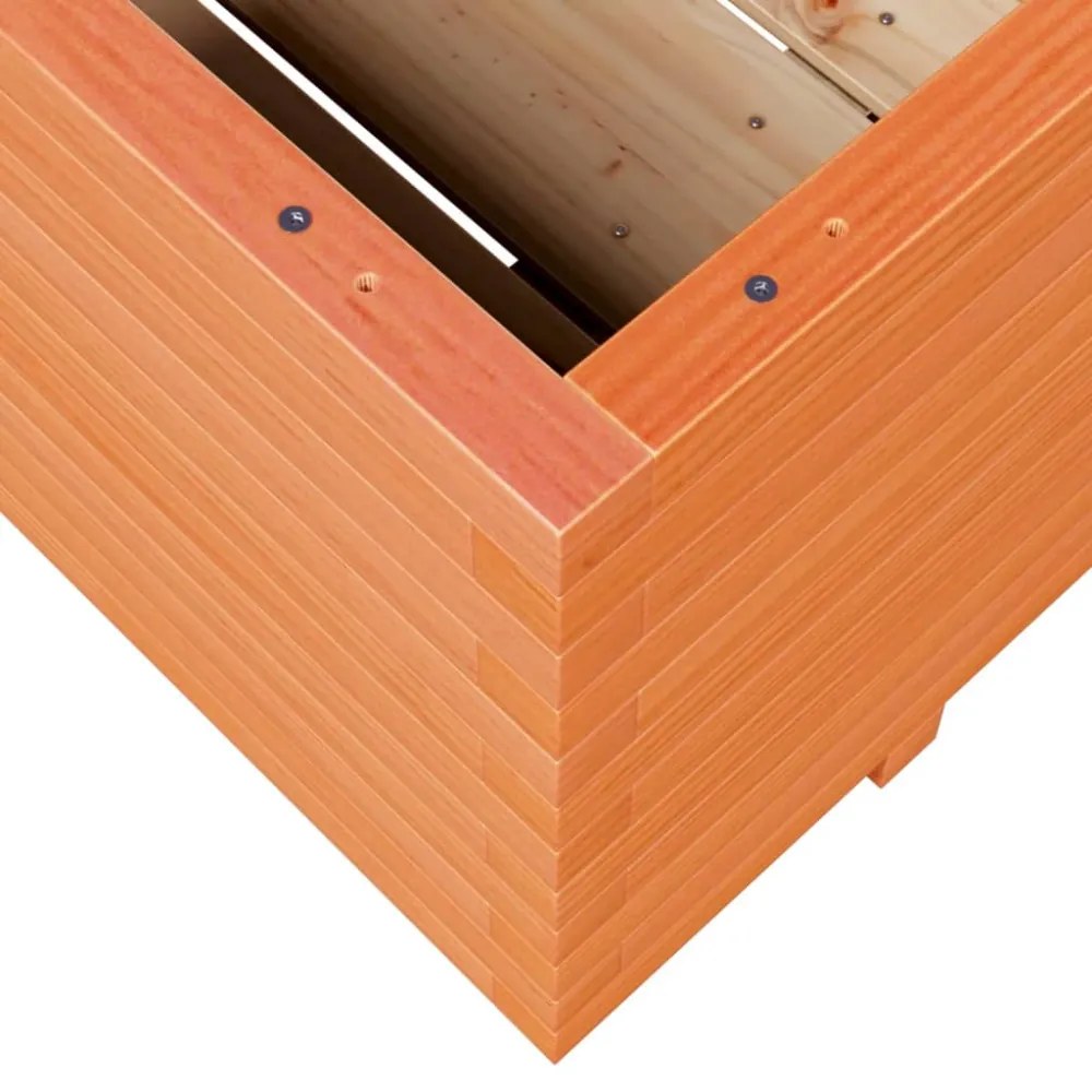 viaszbarna tömör fenyőfa kerti virágtartó 110 x 110 x 49,5 cm