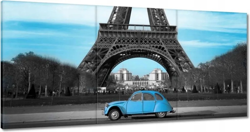 Vászonkép 60x30 Kék Párizs