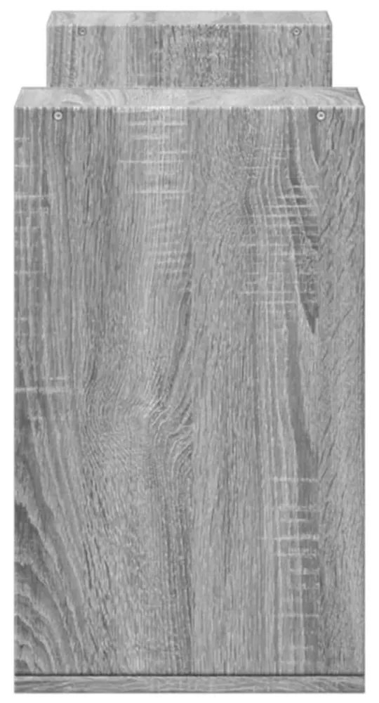 2 db szürke sonoma szerelt fa fali TV-szekrény 75 x 30 x 50 cm