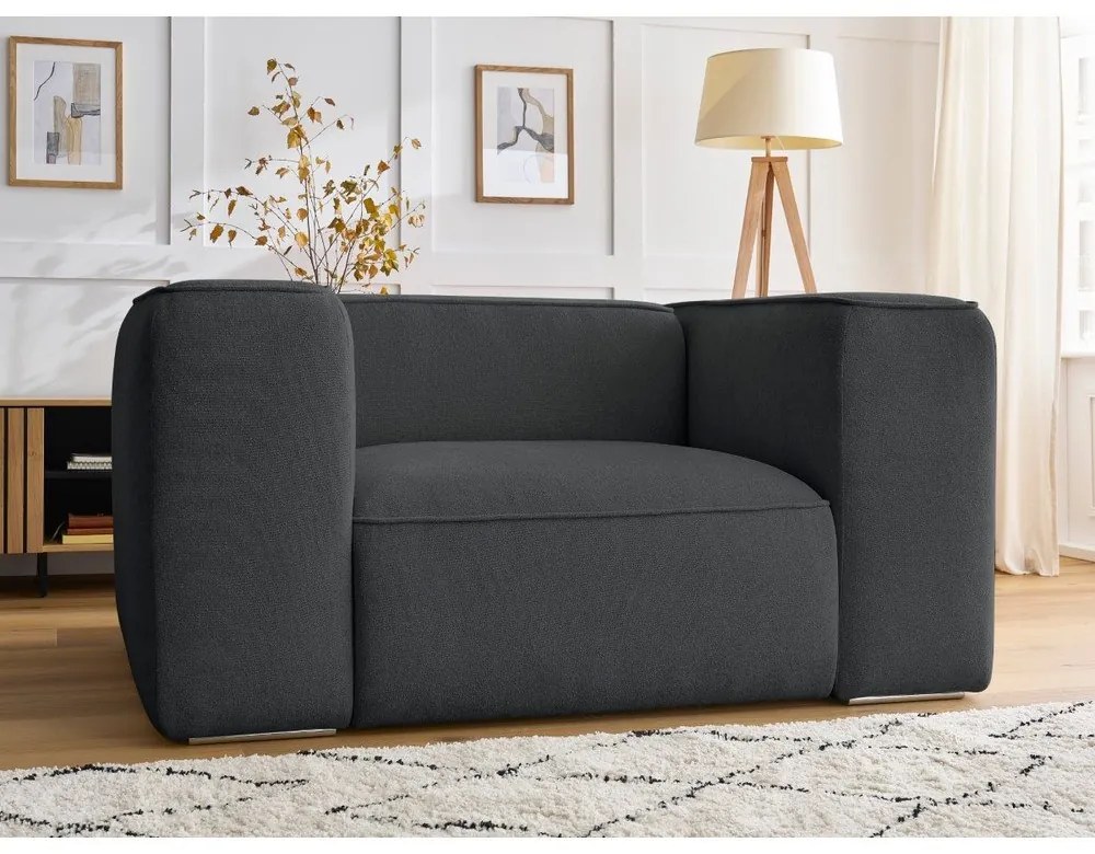 Sötétszürke fotel Zephyr – Bobochic Paris