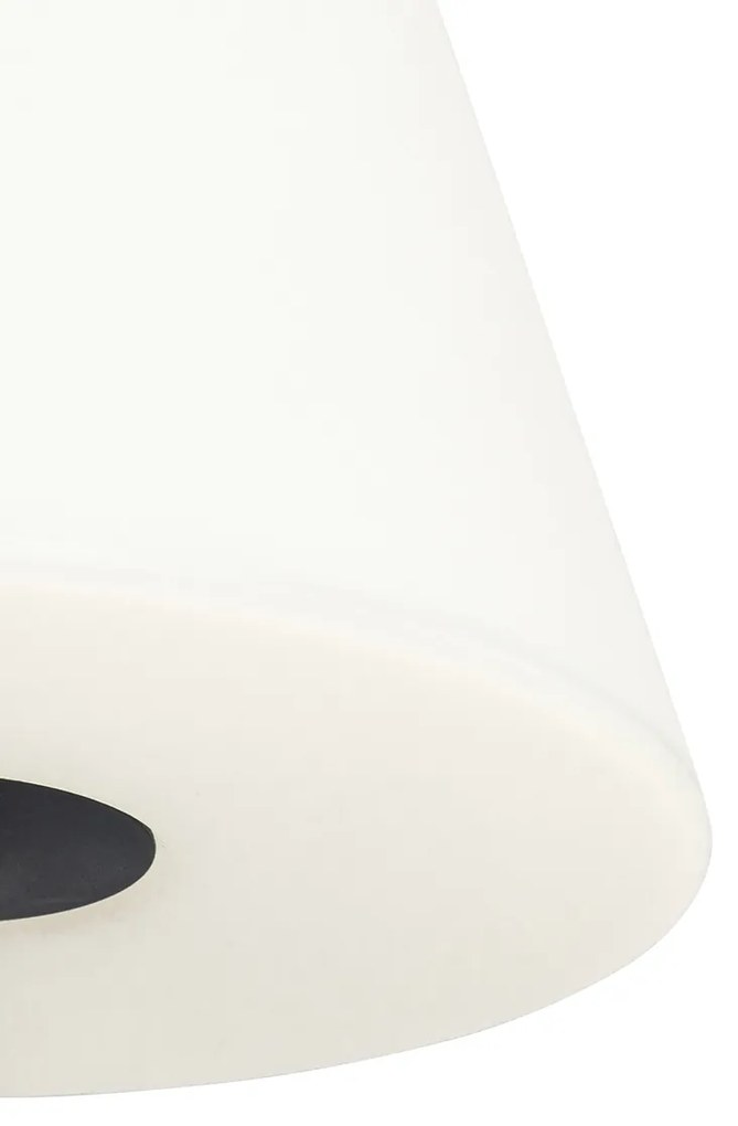 Okos állólámpa fekete, fehér lámpabúrával 35 cm IP65 WiFi-vel A60 - Virginia