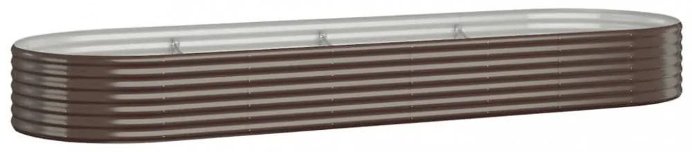 barna horganyzott acél kerti magaságyás 322x100x36 cm