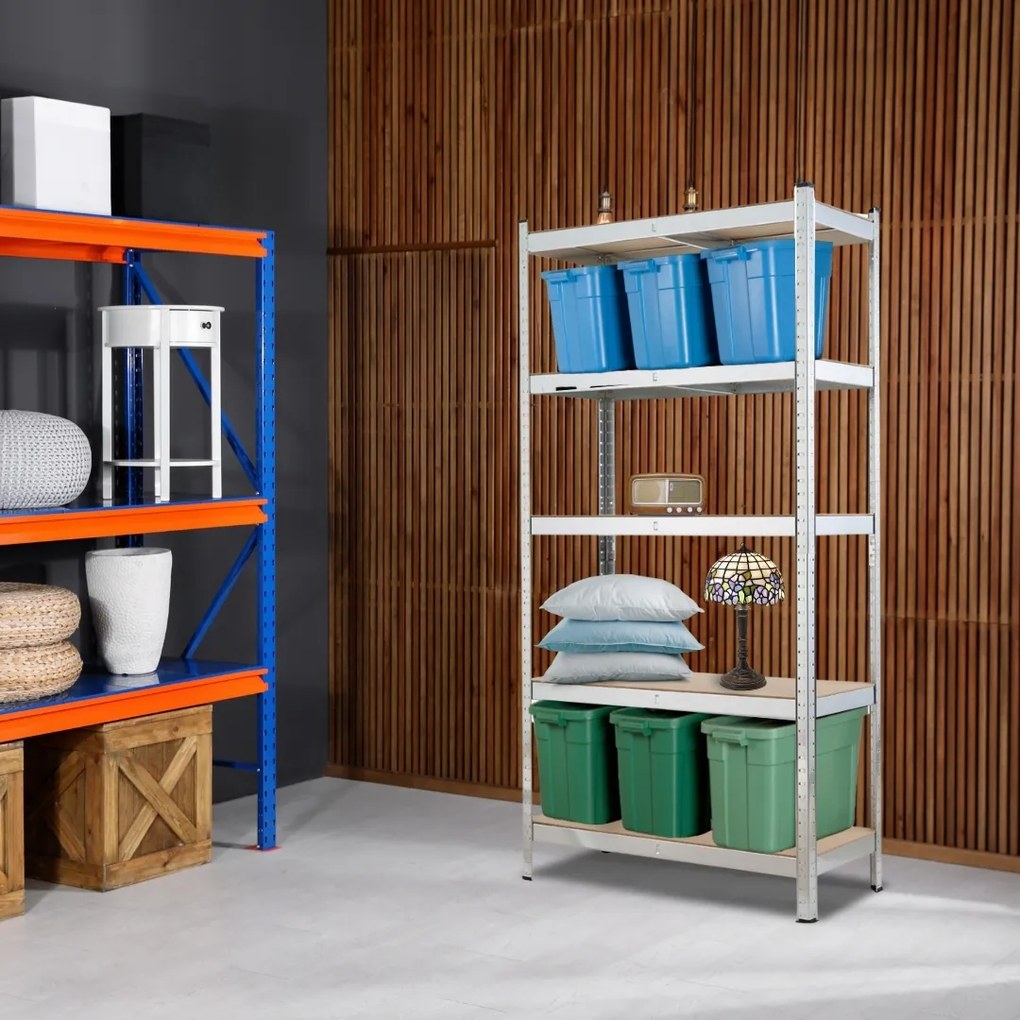 HEAVY nagy teherbírású polc, max. 875kg, 90x40x180cm, ezüst Jurhan