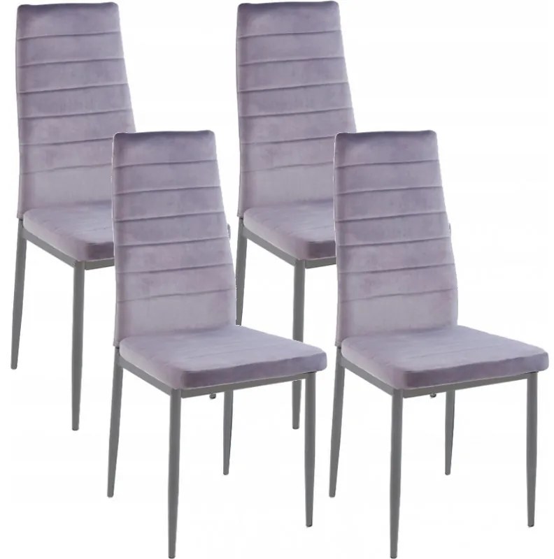 Coleta Nova bársony szék Szürke