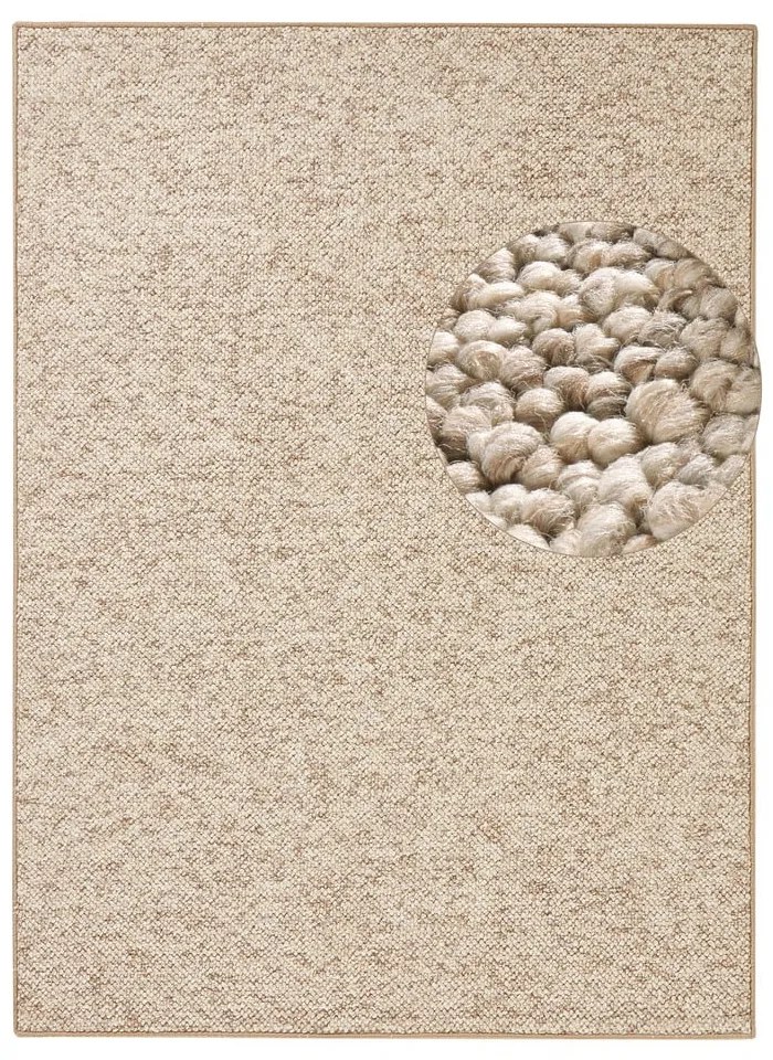 Világosbarna szőnyeg 140x200 cm Wolly – BT Carpet