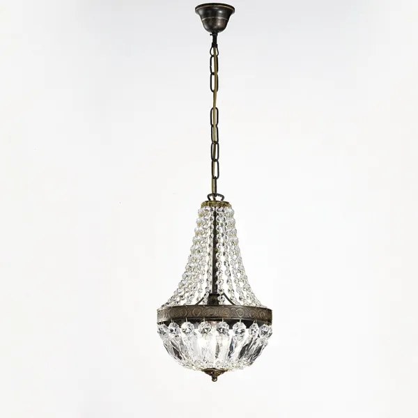 Orion HL 6-1551/1 - Kristály csillár láncon ARILA 1xE27/60W/230V barna/patinás