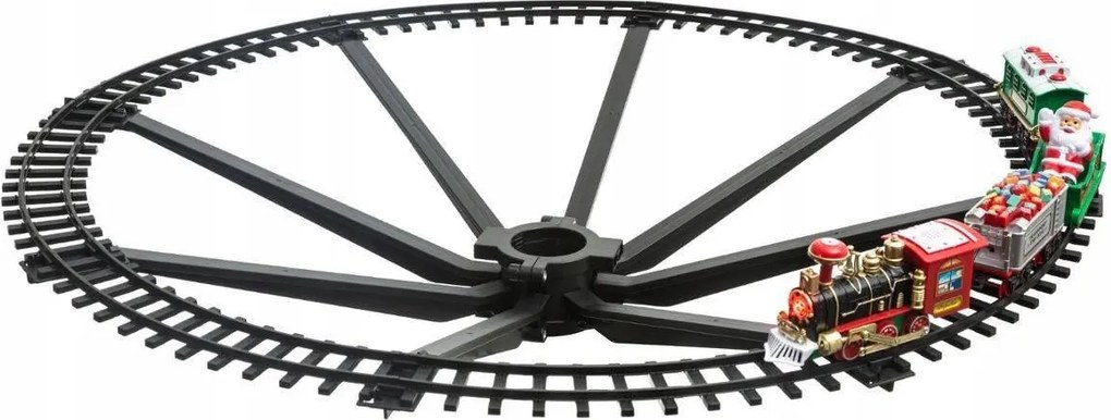 Lovagló Vonat Kisvasút Karácsonyfadísz 23 Db-os Átm. 87 CM