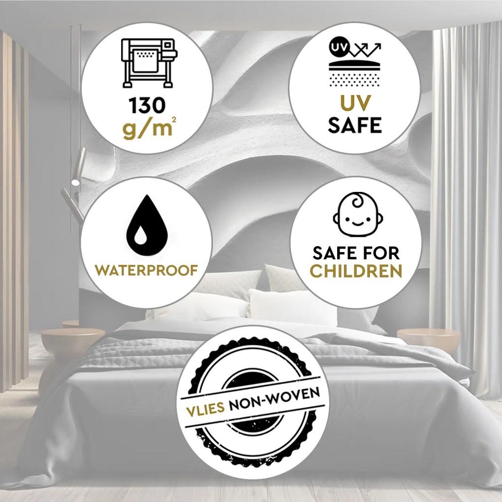 Gario Fotótapéta Beton hullámok Anyag: Vlies, Méret: 250 x 175 cm